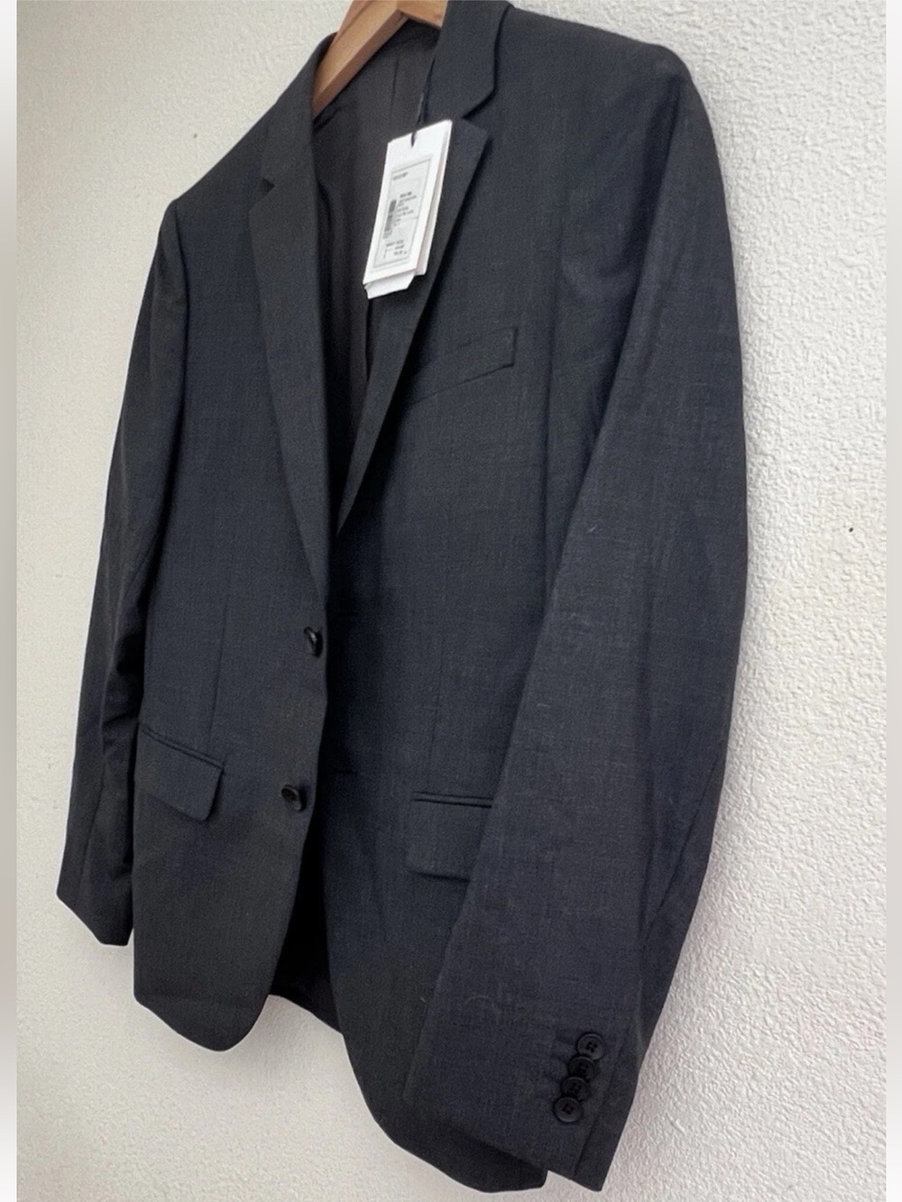 Theory Xylo NP Ostro Men’s Charcoal Wool Blazer Sport Coat 36S NWT.